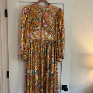 Celia B Full-Sequin Midi Dress, Size Medium